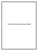 7 điều nên biết để phòng tránh sâu Conficker. doc