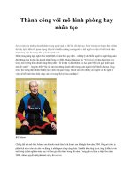 Thành công với mô hình phòng bay nhân tạo Sự có mặt của những doanh nhân trong doc