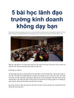 5 bài học lãnh đạo trường kinh doanh không dạy pot