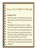 Quy hoạch thực nghiệm - Chương 2: ĐỀ TÀI NGHIÊN CỨU KHOA HỌC doc