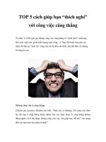 TOP 5 cách giúp bạn “thích nghi” với công việc căng thẳngTổ chức Y tế thế pot