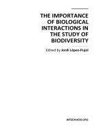 THE IMPORTANCE OF BIOLOGICAL INTERACTIONS IN THE STUDY OF BIODIVERSITY pdf