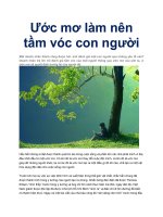 Ước mơ làm nên tầm vóc con người ppt