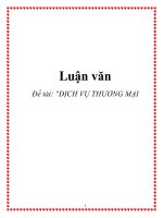Luận văn: DỊCH VỤ THƯƠNG MẠI potx