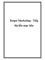 Target Marketing - Tiếp thị đến mục tiêu ppt