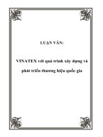 LUẬN VĂN: VINATEX với quá trình xây dựng và phát triển thương hiệu quốc gia pdf