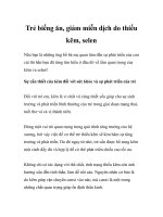 Trẻ biếng ăn, giảm miễn dịch do thiếu kẽm, selen pptx