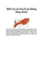 Điều trị cao huyết áp không dùng thuốc pptx