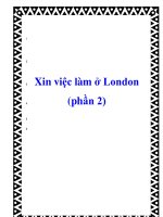 Xin việc làm ở London (phần 2) docx