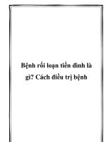 Bệnh rối loạn tiền đình là gì? pdf