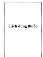 Cách dùng thuốc ppt