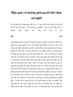 Hậu quả và hướng giải quyết khi chọn sai nghề potx