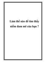 Làm thế nào để tìm thấy niềm đam mê của bạn ? pot