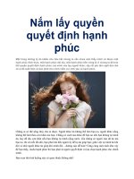 Nắm lấy quyền quyết định hạnh phúc pptx