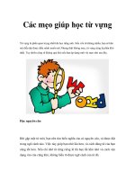 Các mẹo giúp học từ vựng potx