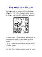 Tiếng Anh và những điều kì thú potx