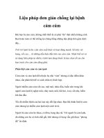 Liệu pháp đơn giản chống lại bệnh cảm cúm ppt