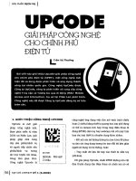 Luận văn thạc sĩ: UPCODE giải pháp công nghệ cho chính phủ điện tử pdf
