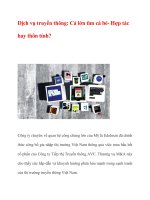 Dịch vụ truyền thông: Cá lớn tìm cá bé- Hợp tác hay thôn tính? docx