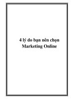 4 lý do bạn nên chọn Marketing Online pdf