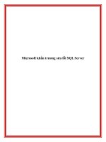 Microsoft khẩn trương sửa lỗi SQL Server doc