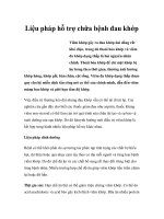 Liệu pháp hỗ trợ chữa bệnh đau khớp ppt