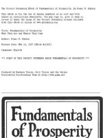The Project Gutenberg EBook of Fundamentals of Prosperity, by Roger W. Babson potx