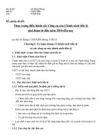 Đề cương chi tiết : Thực trạng điều hành các Công cụ của Chính sách tiền tệ giai đoạn từ đầu năm 2010 đến nay ppt