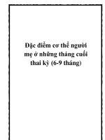 Đặc điểm cơ thể người mẹ ở những tháng cuối thai kỳ (6-9 tháng) pdf