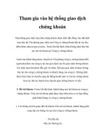 Tham gia vào hệ thống giao dịch chứng khoán potx