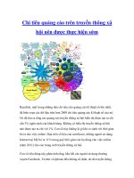 Chi tiêu quảng cáo trên truyền thông xã hội nên được thực hiện sớm doc