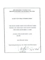 Luận văn thạc sĩ: Tận dụng nhiệt khói thải để phát điện trong các nhà máy sản xuất xi măng với công suất điện 3+5 MW doc