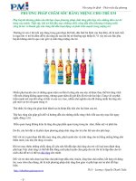 PHƯƠNG PHÁP CHĂM SÓC RĂNG MIỆNG CHO TRẺ EM potx