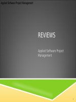 Applied Software Project Management - REVIEWS doc