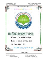 đề tài  tìm hiểu, thay thế, sửa chữa các chi tiết máy trên máy tiện mazak junior