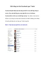 Giữ riêng tư trên Facebook qua 7 bước ppt