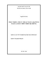 LUẬN VĂN: PHÁT TRIỂN, TỐI ƯU THUẬT TOÁN ADAPTIVE PAGE LAYOUT TRÊN THIẾT BỊ NHÚNG pptx