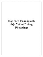 Học cách lên màu ảnh thật 