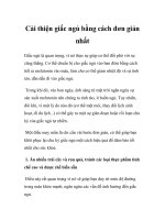 Cải thiện giấc ngủ bằng cách đơn giản nhất pptx