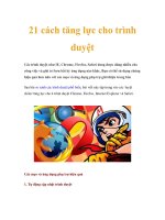 21 cách tăng lực cho trình duyệt pptx