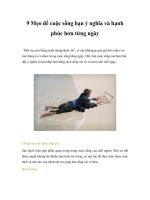 9 Mẹo để cuộc sống bạn ý nghĩa và hạnh phúc hơn từng ngày‘Một nụ cười docx