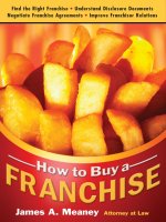 How to buy a franchise by james a meaney pot