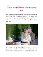 Những lưu ý khi bước vào tuổi trung niên potx