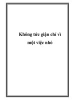 Không tức giận chỉ vì một việc nhỏ pot