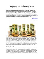 Nhận mặt các chiến thuật M&A ppt