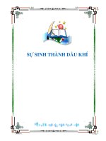 SỰ SINH THÀNH DẦU KHÍ pptx