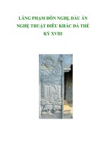 LĂNG PHẠM ĐÔN NGHỊ, DẤU ẤN NGHỆ THUẬT ĐIÊU KHẮC ĐÁ THẾ KỶ XVIII doc