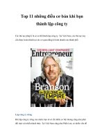 Top 11 những điều cơ bản khi bạn thành lập công ty pot