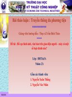 Đề tài : Bố cục hình ảnh, văn bản trên giao diện người – máy có một số loại chính nào ? docx