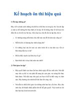 Kế hoạch ôn thi hiệu quả doc